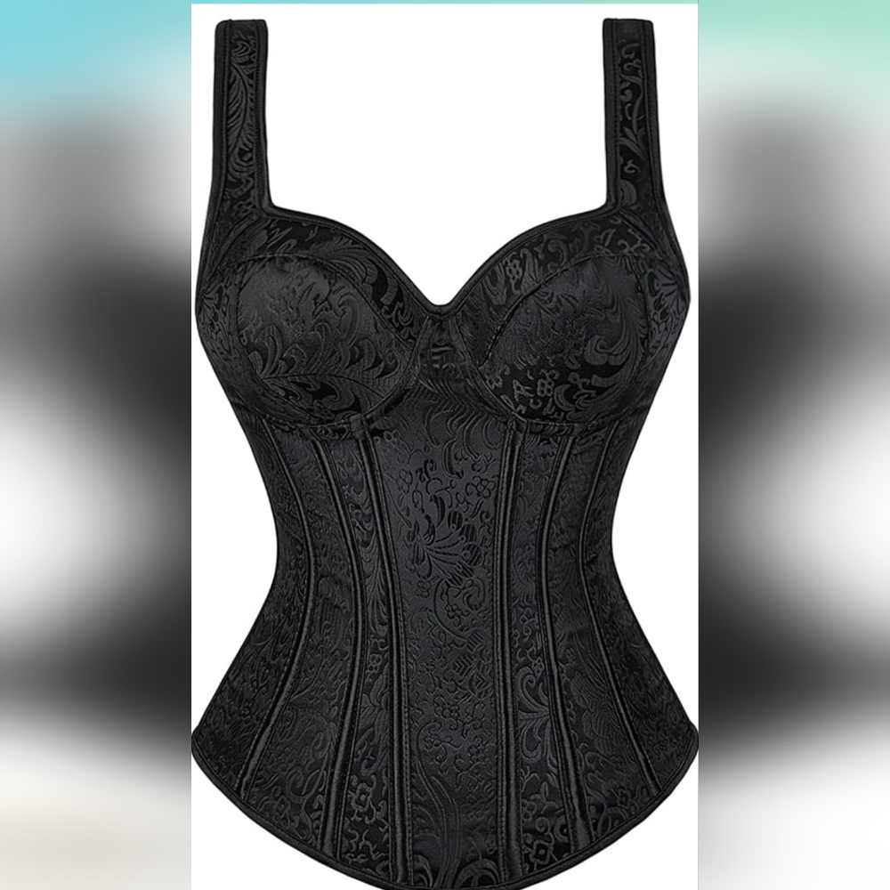 Black Lace Bra with Molded Cups and Underwire Support